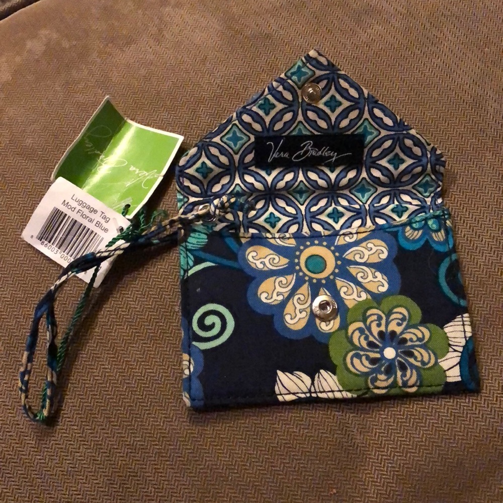 NWT Vera Bradley Mod Floral Blue Luggage Tag